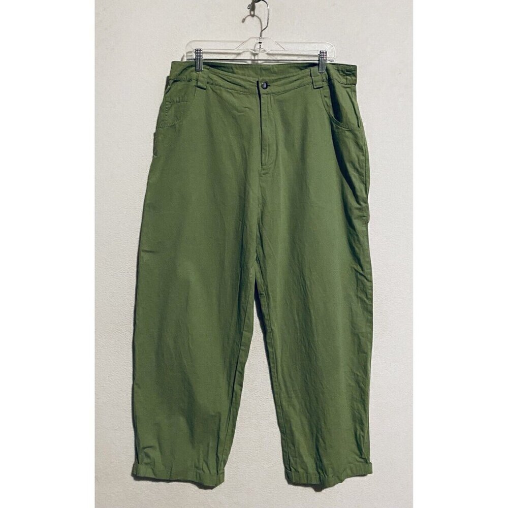 Reclaimed Vintage Pants Womens Large Green Baggy Cargo Skater Grunge Y2K 90s